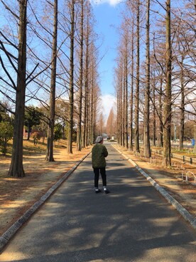 「さんぽ」｜「アイテム（ジャケット/アウター）」を使った、ehさん（レディース・158cm）の冬コーディネート