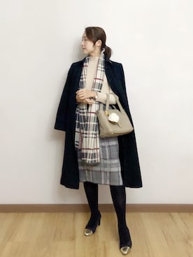 「Meli Melo（メリメロ）のアイテム」を使った、妮娜Ninaさん（レディース・159cm）の秋コーディネート