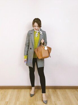 「BCBG（ビーシービージー）のアイテム」を使った、妮娜Ninaさん（レディース・159cm）の秋コーディネート