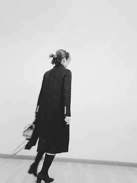 「GIVENCHY（ジバンシイ）のアイテム（ダッフルコート）」を使った、妮娜Ninaさん（レディース・159cm）の冬コーディネート