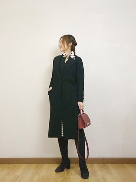「MOYNAT（モワナ）のアイテム」を使った、妮娜Ninaさん（レディース・159cm）の冬コーディネート