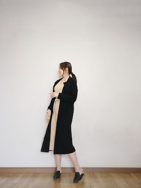 「春色」｜「アイテム（ピーコート）」を使った、妮娜Ninaさん（レディース・159cm）の春コーディネート