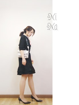 「botkier（ボトキエ）のアイテム」を使った、妮娜Ninaさん（レディース・159cm）の春コーディネート
