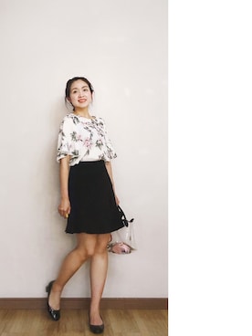 「通勤穿搭」｜「アイテム（その他トップス）」を使った、妮娜Ninaさん（レディース・159cm）の夏コーディネート