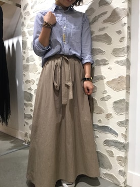 「アイテム（ブレスレット）」を使った、CHANLUU_UMEDAさん（レディース・147cm）の秋コーディネート