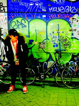 「AZUL by moussy（アズールバイマウジー）のアイテム（ダウンジャケット/コート）」を使った、✈✈Ｙｕｕｙａ✈✈さん（メンズ・171cm）の冬コーディネート