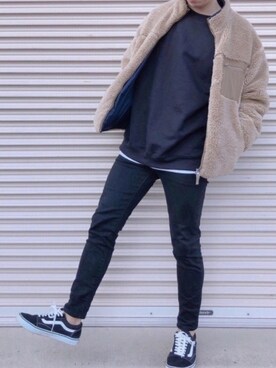 「アイテム（ピアス（片耳用））」を使った、DEFさん（メンズ・181cm・30代）の冬コーディネート