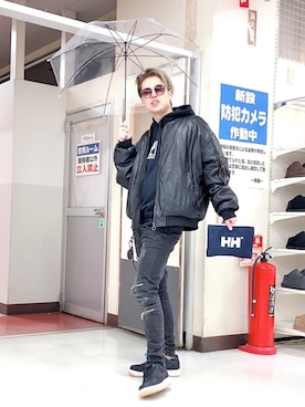 「fragment design（フラグメントデザイン）のアイテム（スウェット）」を使った、NEOJAakaDJROODさん（メンズ・178cm）の冬コーディネート