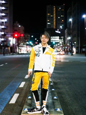 「fragment design（フラグメントデザイン）のアイテム（スニーカー）」を使った、NEOJAakaDJROODさん（メンズ・178cm）の春コーディネート