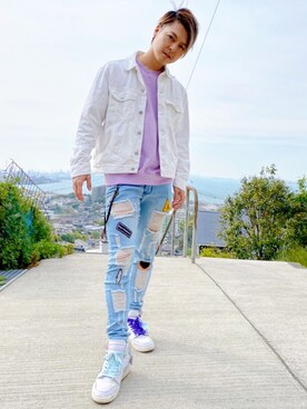 「SPAO（スパオ）のアイテム」を使った、NEOJAakaDJROODさん（メンズ・178cm）の春コーディネート