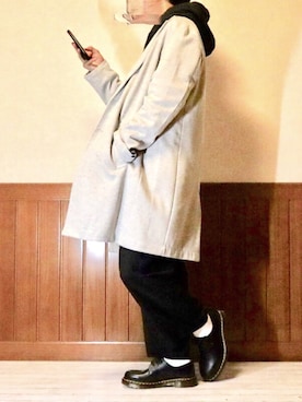 「シンプルおしゃれが好き」｜「アイテム（チェスターコート）」を使った、きょし✓さん（メンズ・172cm）の秋コーディネート