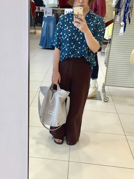 「BED&BREAKFAST（ベットアンドブレックファスト）のアイテム（パンツ）」を使った、imyさん（レディース・152cm）の夏コーディネート