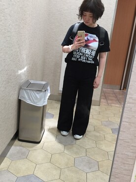 「BED&BREAKFAST（ベットアンドブレックファスト）のアイテム（パンツ）」を使った、imyさん（レディース・152cm）の夏コーディネート