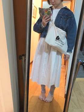 「レギンスコーデ」｜「アイテム（ジャケット/アウター）」を使った、imyさん（レディース・152cm）の春コーディネート