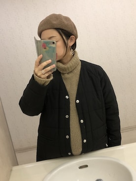 「BED&BREAKFAST（ベットアンドブレックファスト）のアイテム」を使った、imyさん（レディース・152cm）の冬コーディネート