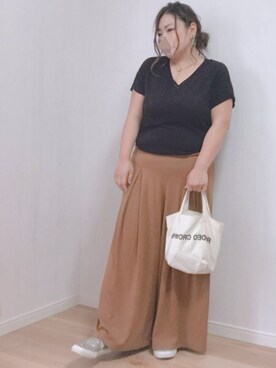 「H&M DIVIDED（エイチアンドエム　ディヴァイデッド）のアイテム（シューズ）」を使った、あぶーた★さん（レディース・154cm）の秋コーディネート