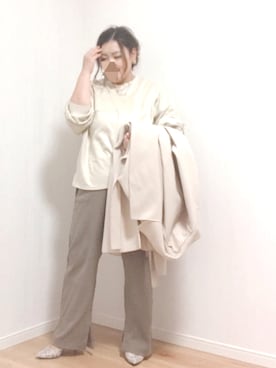 「reca（レカ）のアイテム（チェスターコート）」を使った、あぶーた★さん（レディース・154cm）の冬コーディネート