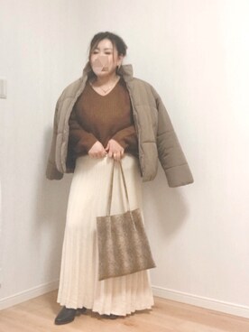 「ゴアブーツ」｜「アイテム（ジャケット/アウター）」を使った、あぶーた★さん（レディース・154cm）の冬コーディネート