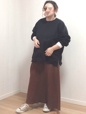 「youtube」｜「アイテム（スウェット）」を使った、あぶーた★さん（レディース・154cm）の春コーディネート