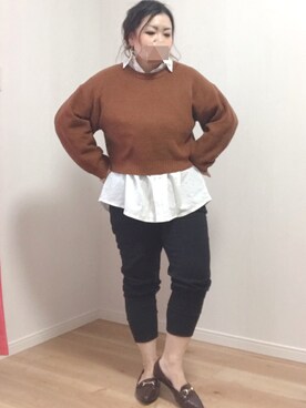 「GU（ジーユー）の（GU）スウェットイージーパンツＣ（WOMEN ⁄ パンツ・その他）」を使った、あぶーた★さん（レディース・154cm）の春コーディネート