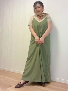 「youtube」｜「アイテム（オールインワン・サロペット）」を使った、あぶーた★さん（レディース・154cm）の春コーディネート