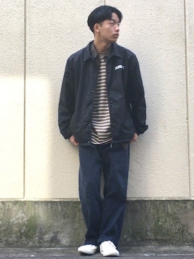 「Carhartt（カーハート）のアイテム（ナイロンジャケット）」を使った、ときヲりぴーと ときヲさん（メンズ・173cm）の秋コーディネート