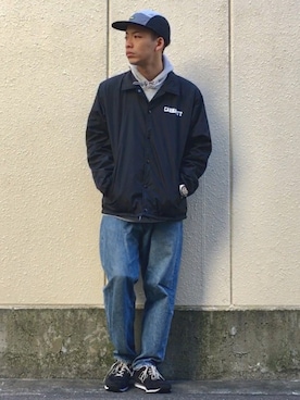 「Carhartt（カーハート）のアイテム（ナイロンジャケット）」を使った、ときヲりぴーと ときヲさん（メンズ・173cm）の秋コーディネート