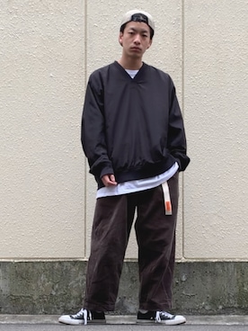 「アイテム（ジャージ）」を使った、ときヲりぴーと ときヲさん（メンズ・173cm・20代）の冬コーディネート