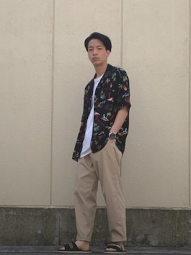 「平成最後のWEARISTAセンバツ」｜「アイテム（サンダル）」を使った、ときヲりぴーと ときヲさん（メンズ・173cm）の春コーディネート