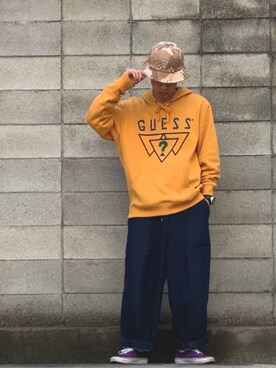「417 EDIFICE（フォーワンセブンエディフィス）のアイテム（帽子）」を使った、ときヲりぴーと ときヲさん（メンズ・173cm）の秋コーディネート