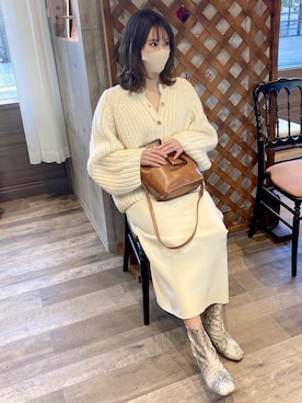 「おとなコーデ」｜「アイテム（ブーツ）」を使った、naoさん（レディース・156cm）の冬コーディネート