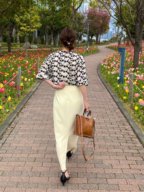 CLANE 花柄 7分丈シャツ CLEL シャツ 「CLEL」Loose Draped Floral Pattern Shirt/ルーズ