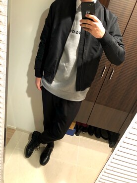 「CIAOPANIC TYPY（チャオパニックティピー）のアイテム（MA-1）」を使った、shoさん（メンズ・178cm）の冬コーディネート