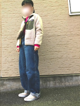 「CONVERSE（コンバース）のconverse（コンバース） ALL STAR OX（オールスターOX）（スニーカー）」を使った、あきさんさん（レディース・154cm）の冬コーディネート