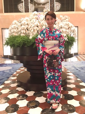 「Honeys（ハニーズ）のアイテム（水着/着物・浴衣）」を使った、ありささん（レディース・169cm）の夏コーディネート