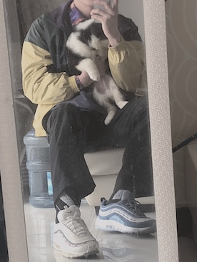 「KANGOL（カンゴール）のアイテム（ナイロンジャケット）」を使った、Chimudogさん（メンズ・185cm）の春コーディネート