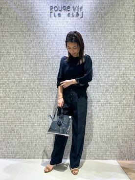 「FONCE（フォンセ）のアイテム（パンツ）」を使った、shimakoさん（レディース・159cm）の春コーディネート