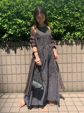 「Rougevif」｜「アイテム（その他アウター）」を使った、shimakoさん（レディース・159cm）の春コーディネート