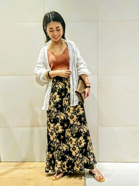 「Rougevif」｜「アイテム（キャミソール）」を使った、shimakoさん（レディース・159cm）の夏コーディネート