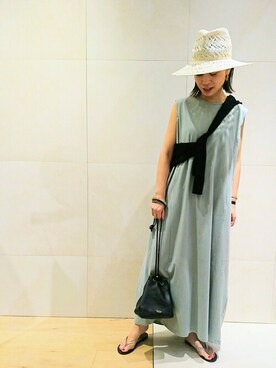 「Rouge vif（ルージュヴィフ）のアイテム（帽子）」を使った、shimakoさん（レディース・159cm）の夏コーディネート