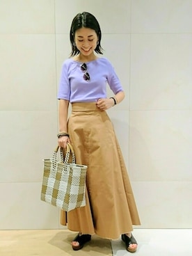 「eness（エネス）のアイテム」を使った、shimakoさん（レディース・159cm）の夏コーディネート