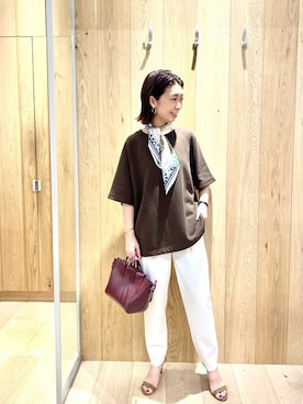 「upperhights（アッパーハイツ）のアイテム」を使った、shimakoさん（レディース・159cm）の夏コーディネート