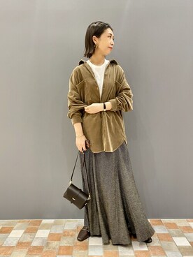 「Rougevif」｜「アイテム（モカシン/デッキシューズ）」を使った、shimakoさん（レディース・159cm）の秋コーディネート