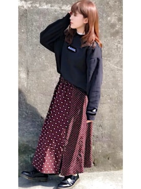 「Dr. Martens（ドクターマーチン）のDr.Martens / ドクターマーチン 1461 3EYE GIBSON SHOE 3ホール ギブソン シューズ ブーツ（ブーツ）」を使った、リーナさん（レディース・158cm）の春コーディネート