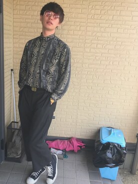 「RADOのアイテム」を使った、shikamiさん（メンズ・181cm）の夏コーディネート