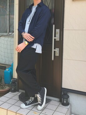 「RADOのアイテム」を使った、shikamiさん（メンズ・181cm）の夏コーディネート