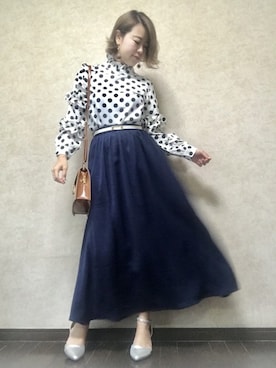 「Futier land（フューティアランド）のアイテム」を使った、rinaさん（レディース・157cm）の春コーディネート