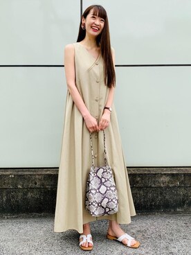 「ONE-PIECE」｜kawamura_sさん（レディース・164cm）の夏コーディネート