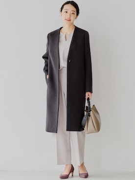 「green label relaxing（グリーンレーベルリラクシング）のアイテム（その他アウター）」を使った、kawamura_sさん（レディース・164cm）の秋コーディネート