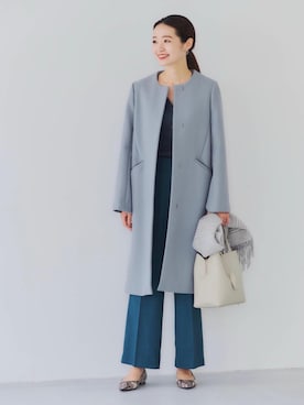 「green label relaxing（グリーンレーベルリラクシング）のアイテム（その他アウター）」を使った、kawamura_sさん（レディース・164cm）の秋コーディネート